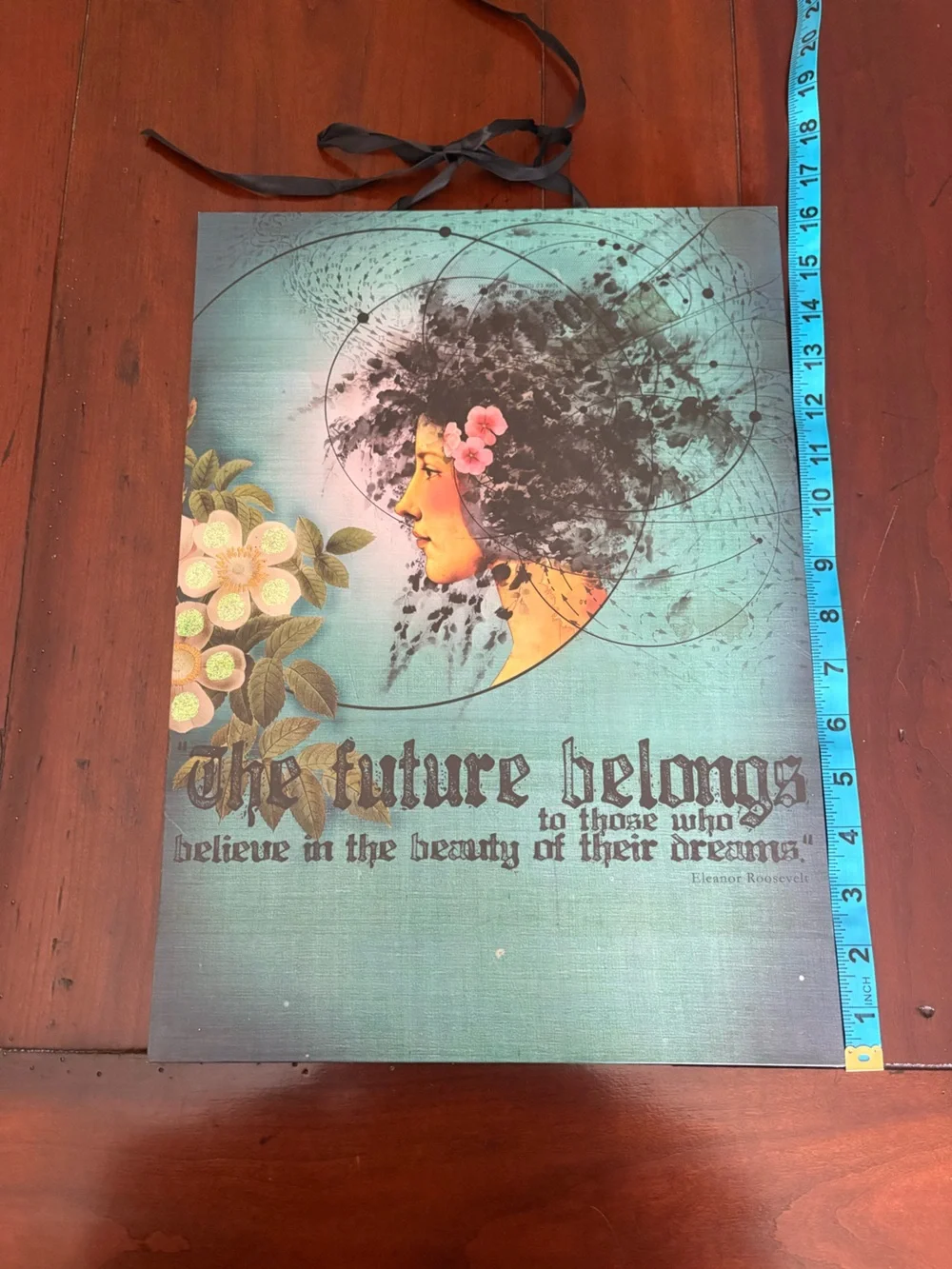 The Future Belongs Wall Art - Teal Decorative Hanging Print